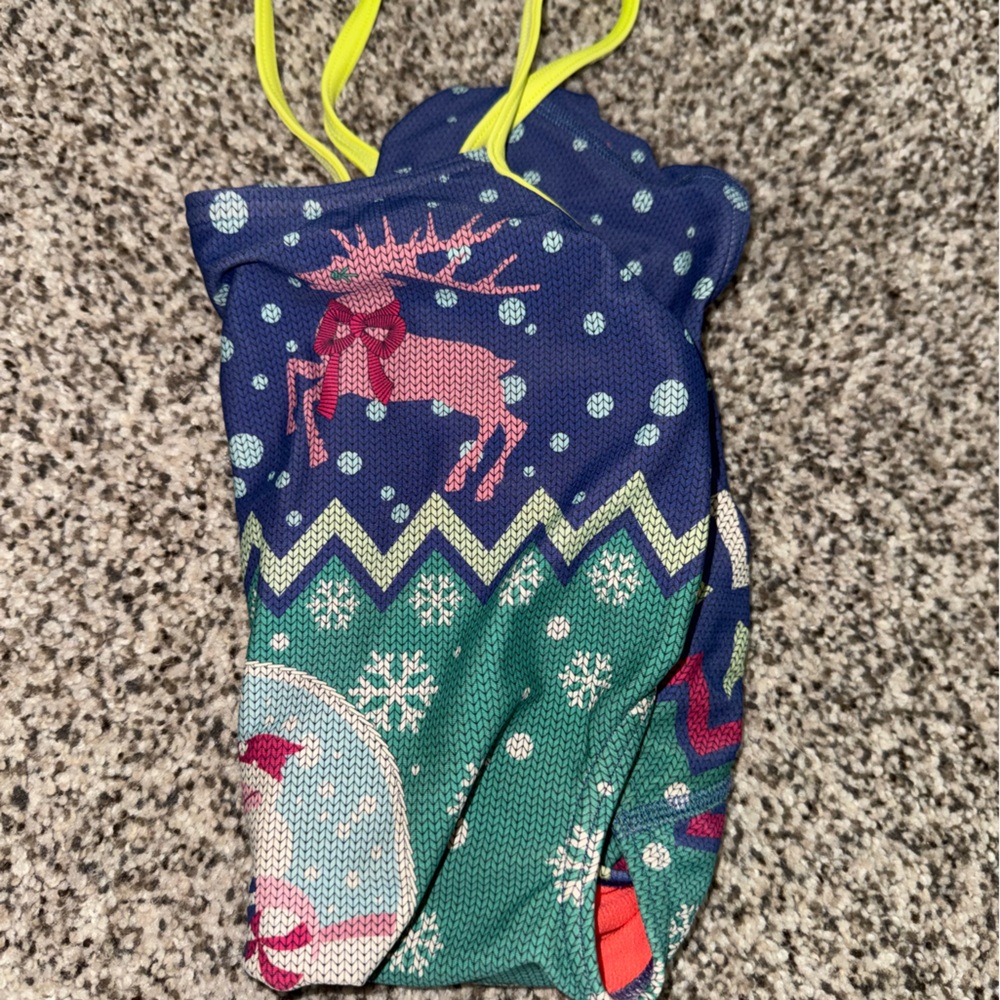 SPORTI ugly Christmas sweater swimsuit